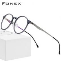 FONEX-lunettes optiques en acétate | Monture ronde rétro pour femmes, lunettes de Prescription, cercle de lunettes de myopie, lunettes sans vis pour hommes