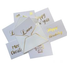 Mini carte de remerciement avec enveloppe, 100 pièces/paquet, carte d&#39;invitation de mariage, de remerciement, de noël, du nouvel an