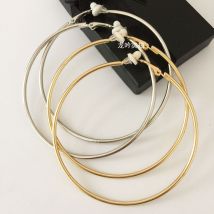 grand cercle clip sur boucles d'oreilles la boucle d'oreille ronde femme avec coussin sans piercing