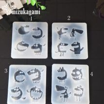 UV résine bijoux Silicone liquide moule monstre dessin animé pendentif à breloques moule résine moules pour bricolage pendentif breloques fabrication de bijoux jouets