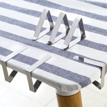 6 pièces en acier inoxydable nappe pince bureau nappe nappe couverture pince support à pince pour mariage de fête