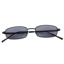 Vintage lunettes de soleil femmes hommes Rectangle lunettes petit rétro nuances lunettes de soleil femmes S8004 noir cadre gris