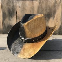 Chapeau de Cowboy occidental creux pour hommes et femmes, chapeau de papa, Panama Sombrero Hombre, Double couleur, chapeau de soleil, été