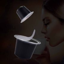 100 ensembles rechargeables café Capsule tasse jetable Nespresso Pod pour Nescafe automatique Machine à café emballage alimentaire café fournitures