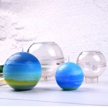Bougie en forme de boule transparente | Moule à savon, moule en argile, artisanat d'art, outils de fabrication pour la fabrication de savon et de bougies