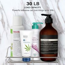 Étagère de salle de bain, caddie de douche mural adhésif sans trace, support organisateur de rangement sans perçage, cuisine en acier inoxydable, Bathro