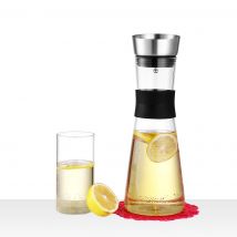 ONEISALL Carafe en verre café jus | Carafe de jus, Carafe ménagère avec infuseur en acier inoxydable, récipient de jus d'eau 1/1. 5l