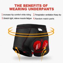 Sous-vêtements de cyclisme rembourrés 5D, Shorts de vélo antichocs et respirants pour hommes et femmes