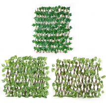 Clôture d'extérieur, Simulation de plantes vertes, filet de clôture, clôture télescopique en bois artificiel, décoration murale de balcon