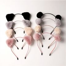 Doux corée Style chat oreilles boules en peluche bandeau femmes filles belle bandeau cheveux cerceau fête d'anniversaire utiliser des accessoires de cheveux