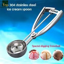 Outil de cuisine pastèque crème glacée cuillère purée pomme de terre Scoop acier inoxydable Dessert cuillère poignée cuisine accessoires JKF131