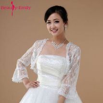 à manches longues dentelle vestes de mariée châle enveloppes de mariée boléro blanc dentelle veste de mariée châles et enveloppes de mariage