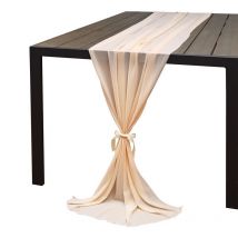 Long chemin de Table en mousseline de soie pour les Banquets de mariage, décoration de Table à la maison pour gâteaux (68*300cm)