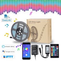 EWeLink wifi LED bande lumineuse RGB 5050 ruban Flexible fita lumière LED bande RGB 5M bande Diode ruban à LED