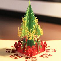 3D Popup carte de noël arbre de noël voeux Festival nouvel an carte hiver cartes de voeux avec enveloppes Gif