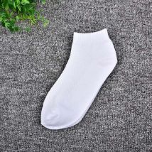 Femmes chaussettes respirant sport chaussettes couleur unie bateau chaussettes confortable coton cheville chaussettes blanc noir