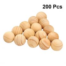 200 pièces boules de bois de cèdre naturel camphre boules de bois anti-mites répulsif pour tiroirs boîtes de rangement placards