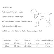 Laisse de harnais pour chat, collier Anti-fuite réglable, laisse pour petits chiens, entraînement à la marche, cordes de Traction pour animaux de compagnie, fournitures d&#39;extérieur