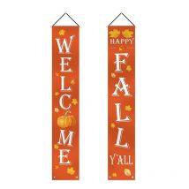 Bienvenue automne récolte décorative porche signe automne porte citrouille feuille d'érable pour fête Thanksgiving décoration jardin Yard
