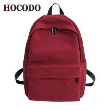 HOCODO-sac à dos en toile solide, sac d'école, grande capacité, pour adolescentes, sac à dos de voyage pour le collège, Mochila, décontracté