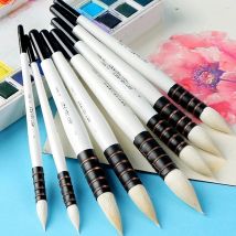 Artsecret – brosse à peinture, poils de chèvre naturels, manche court en bois, fil de cuivre, fournitures d&#39;art pour aquarelle, outil d&#39;artiste,