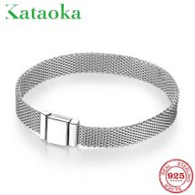 Bracelet en argent Sterling 925 avec breloques pour femme, bijou de réflexion original avec clip de supérieure, adapté,