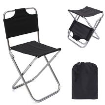 Tabouret pliant Portable avec dos Mini chaise extérieure petit tabouret pliable léger pour Camping randonnée pêche pique-nique voyage