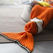 Clown poisson bébé enfant tricoté jeter couverture couverture jeter maison couverture plage voyage lit canapé utilisation FG616