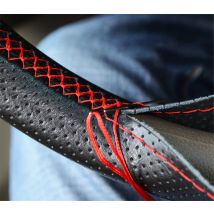 Housse de volant de voiture en cuir, avec aiguilles et fil, pour Dacia Sandero Logan Duster Dokker Logan Stepway Nova