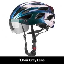 ROCKBROS – casques de vélo moulés intégralement, lunettes magnétiques ultralégères, vtt, cyclisme sur route, avec lunettes 57-62 CM