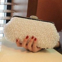 Femmes messager perlé femmes vintage sacs de soirée imitation perle coquille femmes sac sacs à bandoulière, diamants pochette pour mariage