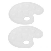 10 pièces durables plateaux à dessin multifonctions Palettes en plastique blanc pour les étudiants