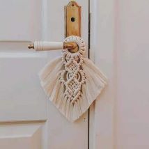 Poignée de porte en macramé, corde pivotante, décoration murale colorée pour décor Boho, décoration de la maison