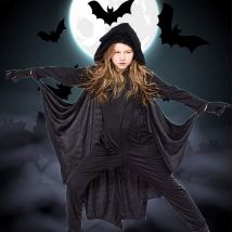 adulte enfants Animal Cosplay mignon chauve-souris Costume noir connecter combinaison pour Halloween filles Cosplay Costumes
