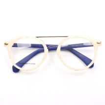 Monture de lunettes ronde Vintage femme, monture pour homme, en acétate, à Double pont, pour homme