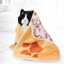 Gant de toilette absorbant doux pour animaux de compagnie-style gant de toilette de séchage mignon pour animaux de compagnie chiot peau Fiber serviette de bain colorée pour chat chien fournitures