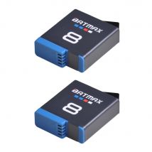 2X 1680mAh batterie pour Gopro Hero 8 noir batterie Pack Akku AHDBT-801 Hero 8 noir accessoires Gopro