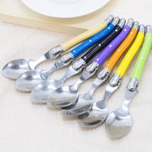Laguiole – cuillère à thé, Mini cuillère à café arc-en-ciel, Dessert aux fruits, cuillère à soupe, vaisselle colorée, petite cuillère de fête 6 &#39;&#39;15cm