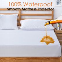 Russe toutes les tailles 100% Polyester lisse imperméable couverture de matelas lavable en Machine matelas protecteur Colchao poussière acariens couverture de lit