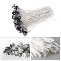 Mèche à bougie 15cm 21 fils 40 fils | 100 pièces, noyau de coton naturel, mèche épaisse pour faire-part avec 1 pièces