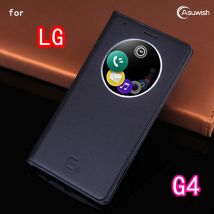 Étui à rabat en cuir étui pour LG G4 G 4 LGG4 H818 H815 H810 F500 VS999 étuis de téléphone rapide Smart Circle View Sleep manchon