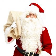 Noël père noël perruque + barbe ensemble accessoire de déguisement adulte noël déguisement directe sept28