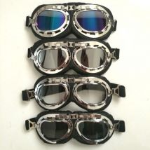 Lunettes de moto rétro Anti-UV, Protection contre le vent, pour pilote, classiques, Vintage, casque pour jet de moto, pour Scooter