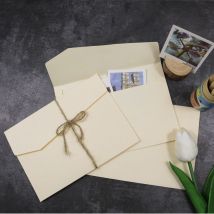 5 pièces Enveloppe Beige Blanc Couleur Enveloppes pour Mariage Lettre D'invitation Cartes De Voeux Papier Enveloppe Carte Postale Sacs En Papier