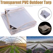 Bâche réutilisable PVC Transparent bâche extérieure épaissie Anti-UV Protection contre la pluie accessoires agricoles plante de jardin pliable