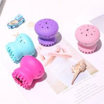 Silicone visage brosse nettoyante visage nettoyant pores nettoyant exfoliant visage gommage brosse de lavage soins de la peau petite forme de pieuvre