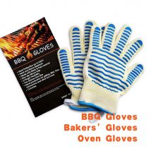 1 paire de gants résistants à la chaleur BBQ-tenir des plats chauds brûlants/four/moules chauds-gants de travail résistants à la chaleur