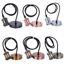 Lampe Vintage goutte à goutte suspendue rétro, E26 E27, prise de vis, lampe suspendue dans 6 couleurs