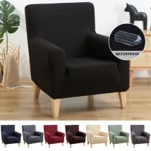 Moderne couleur unie Jacquard élastique canapé siège housse protecteur lavable housse décor à la maison universel canapé housse 1 place