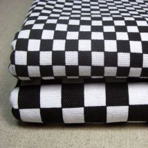 100% coton viaPhil épais blanc noir F1 carré carreaux imprimé coton toile tissu Patchwork tissu robe décor à la maison